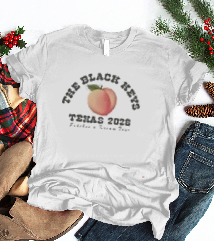The Black Keys Peaches N Kream Tour 2026 Texas Houston New Braunfels Peach T-Shirt
