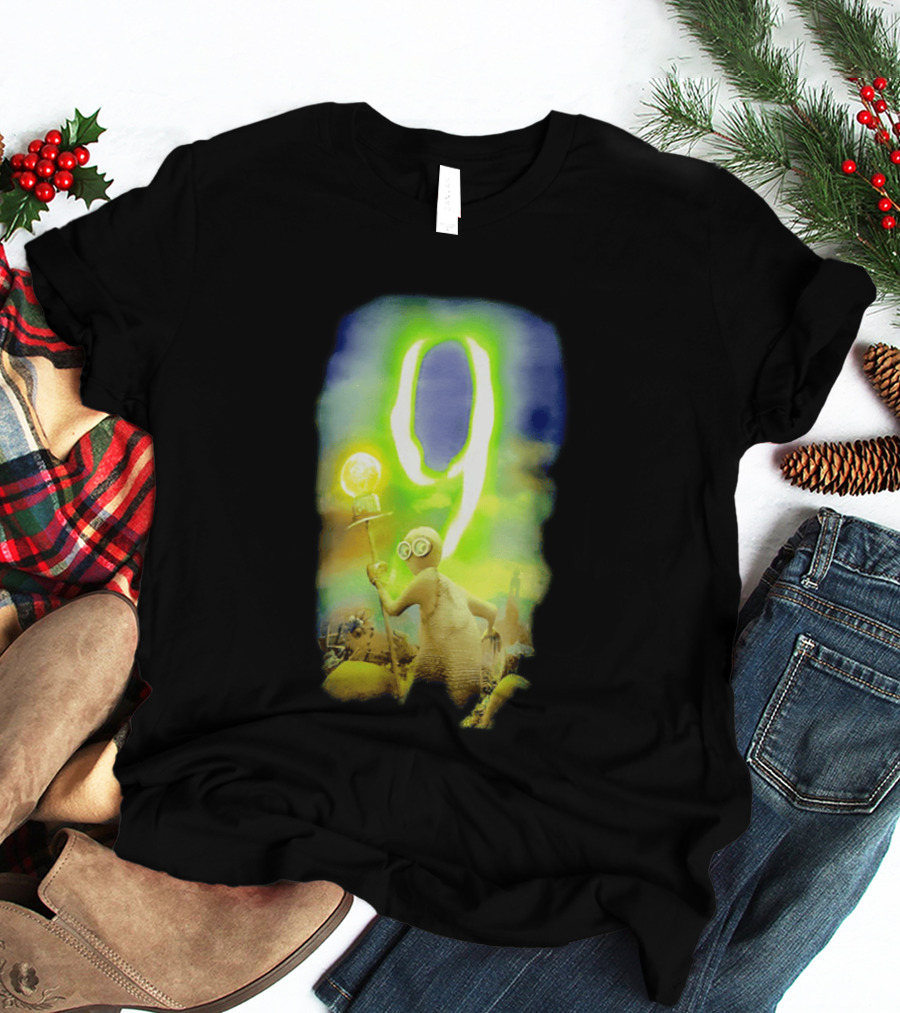9 Movie Iconic Character With Light Bulb Staff And Gas Mask T-Shirt