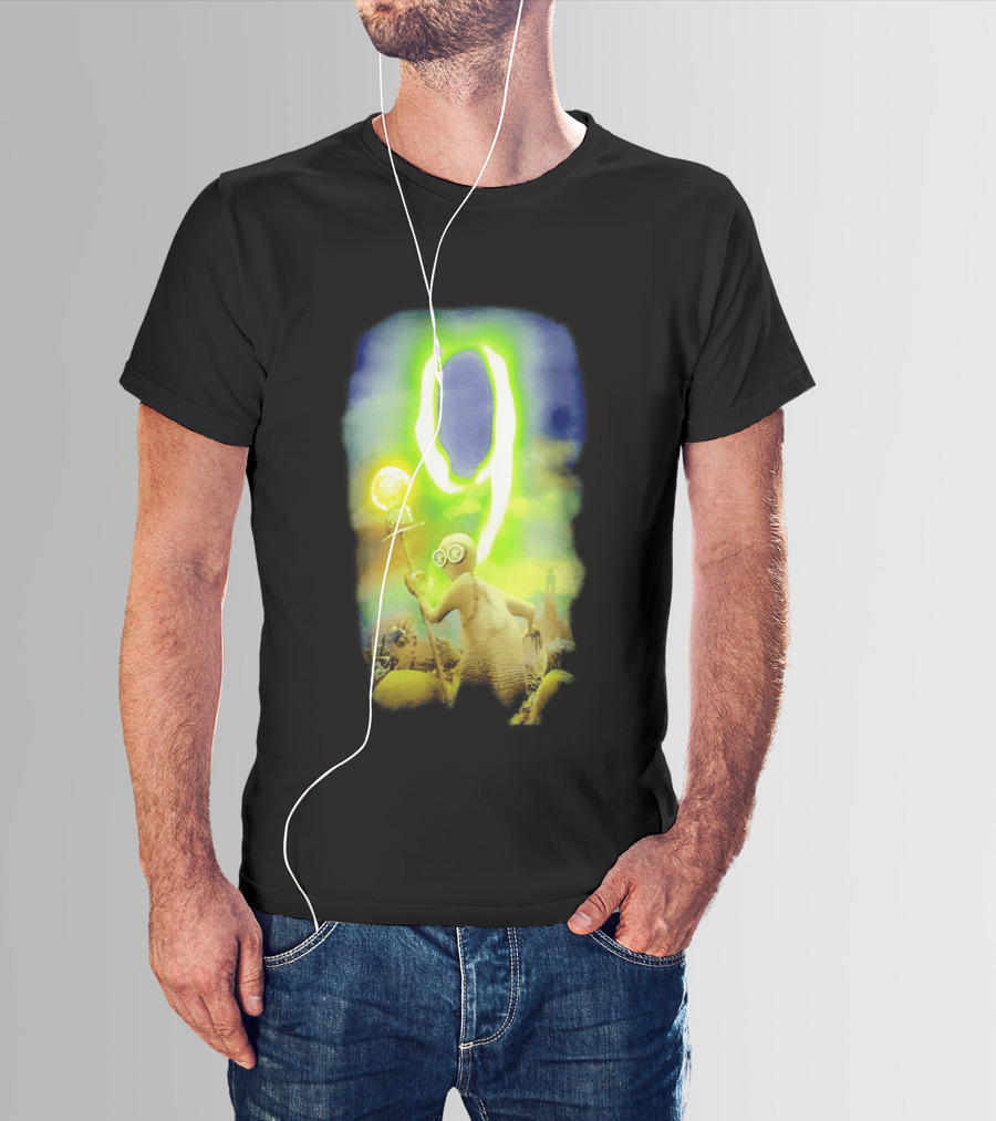 9 Movie Iconic Character With Light Bulb Staff And Gas Mask T-Shirt