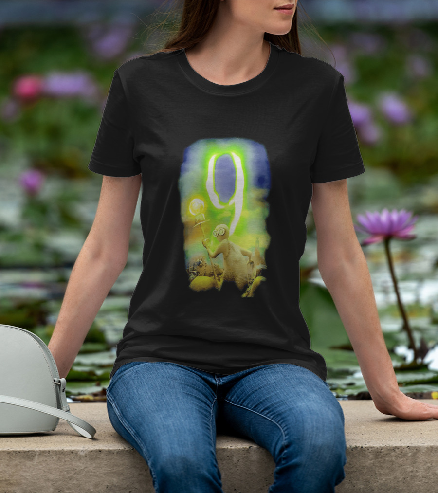 9 Movie Iconic Character With Light Bulb Staff And Gas Mask T-Shirt