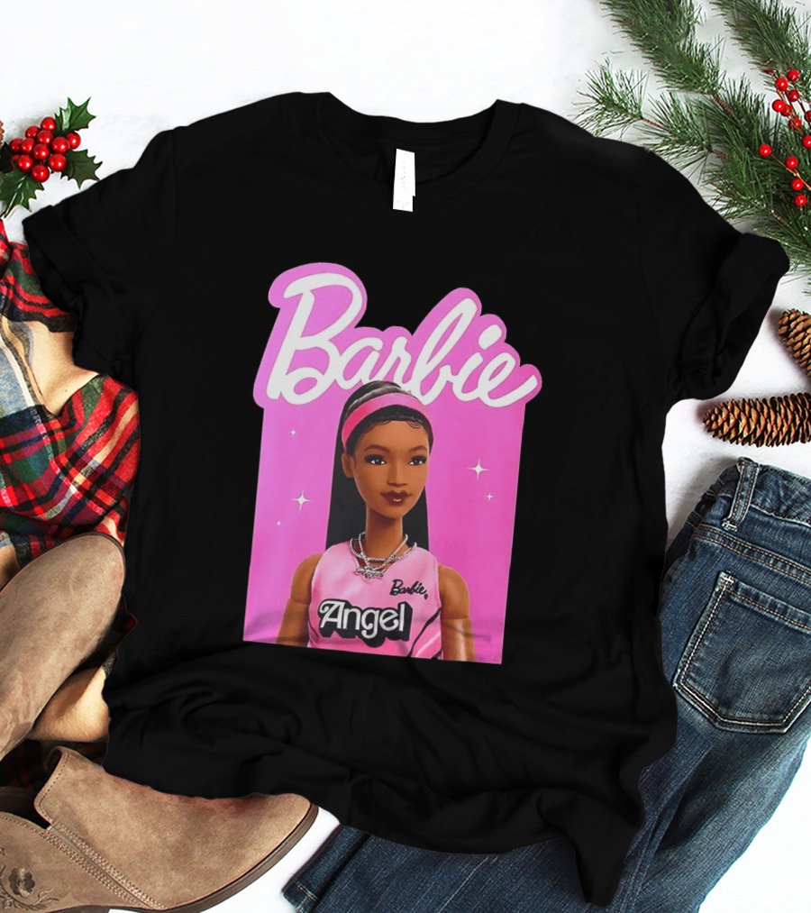 Angel Reese Barbie Doll Basketball Jersey Pink T-Shirt