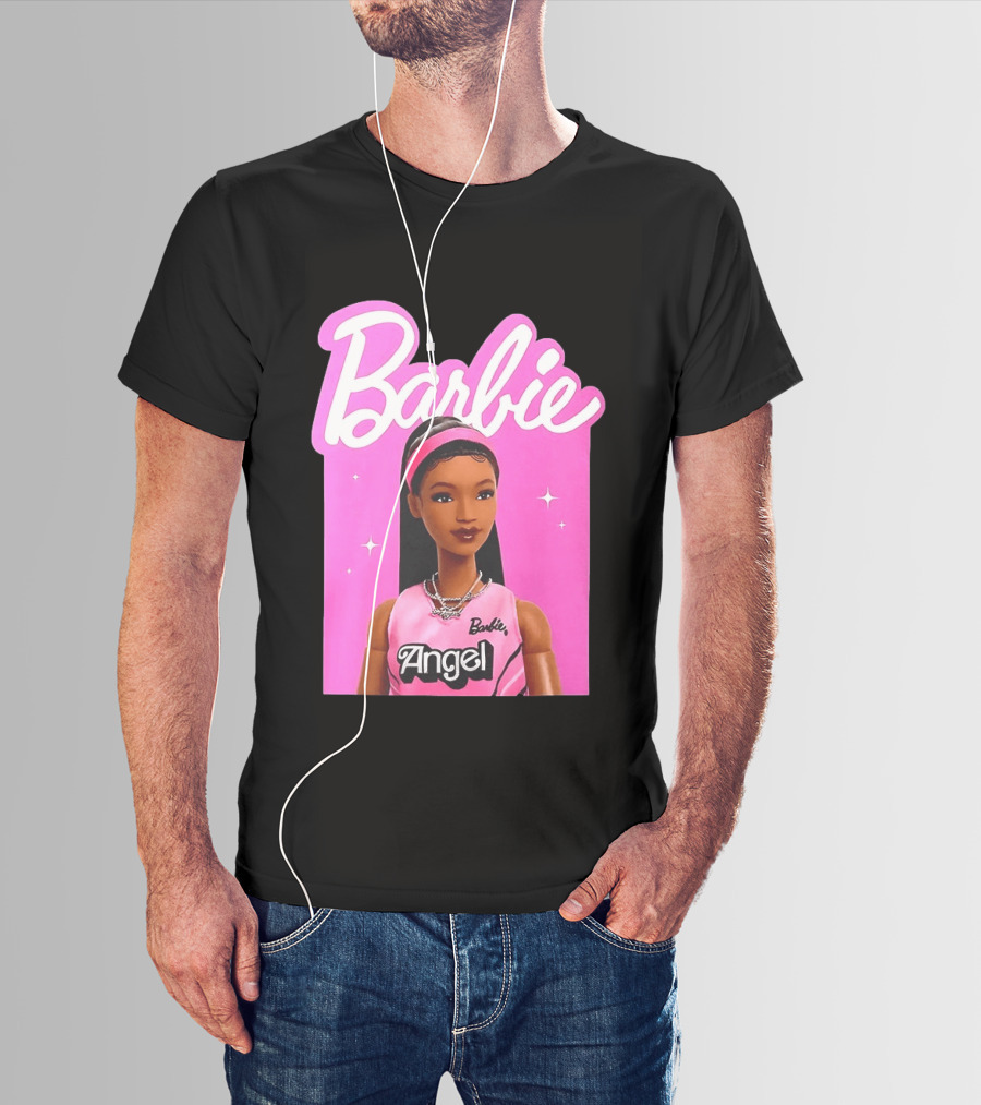 Angel Reese Barbie Doll Basketball Jersey Pink T-Shirt