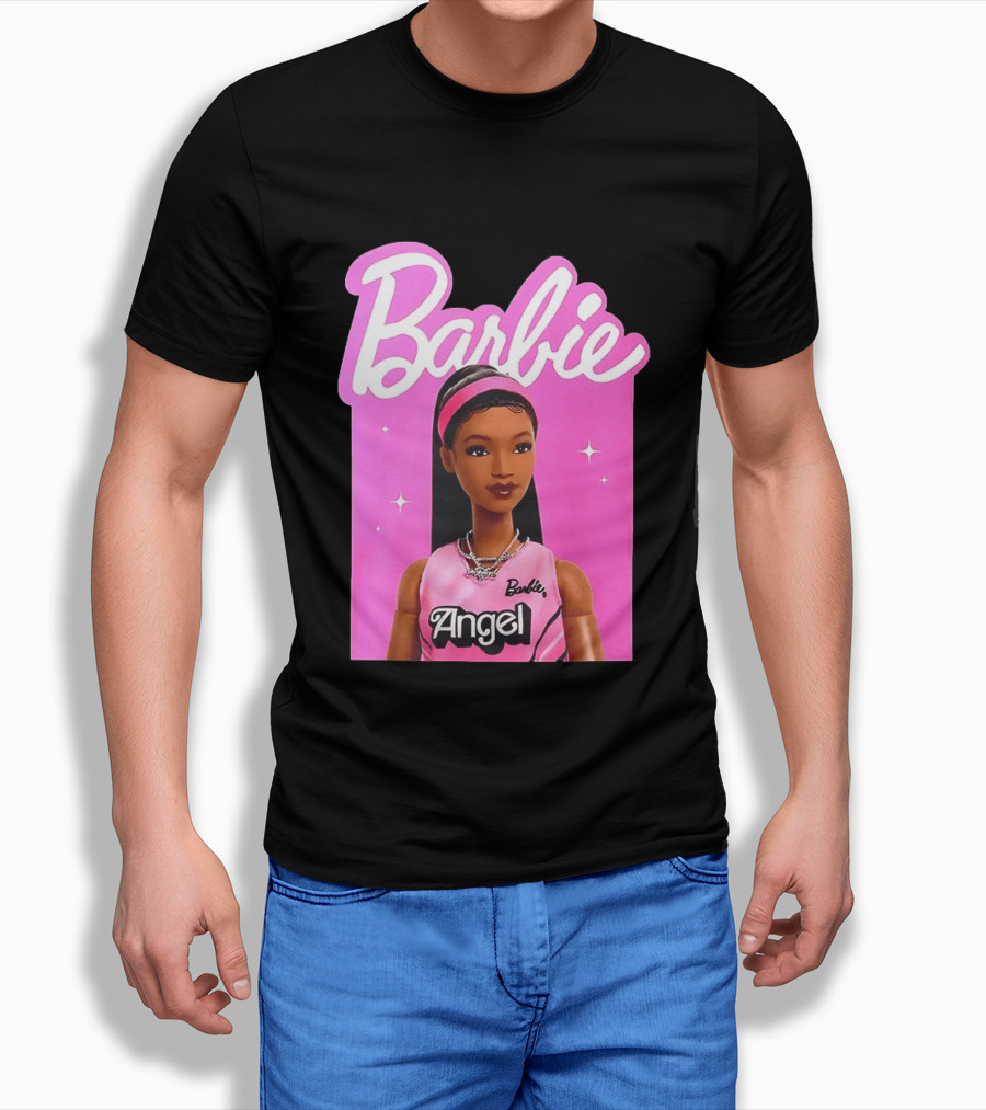 Angel Reese Barbie Doll Basketball Jersey Pink T-Shirt