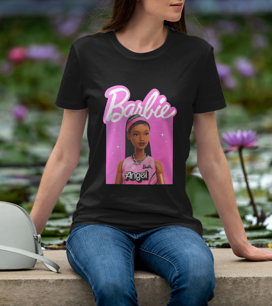 Angel Reese Barbie Doll Basketball Jersey Pink T-Shirt