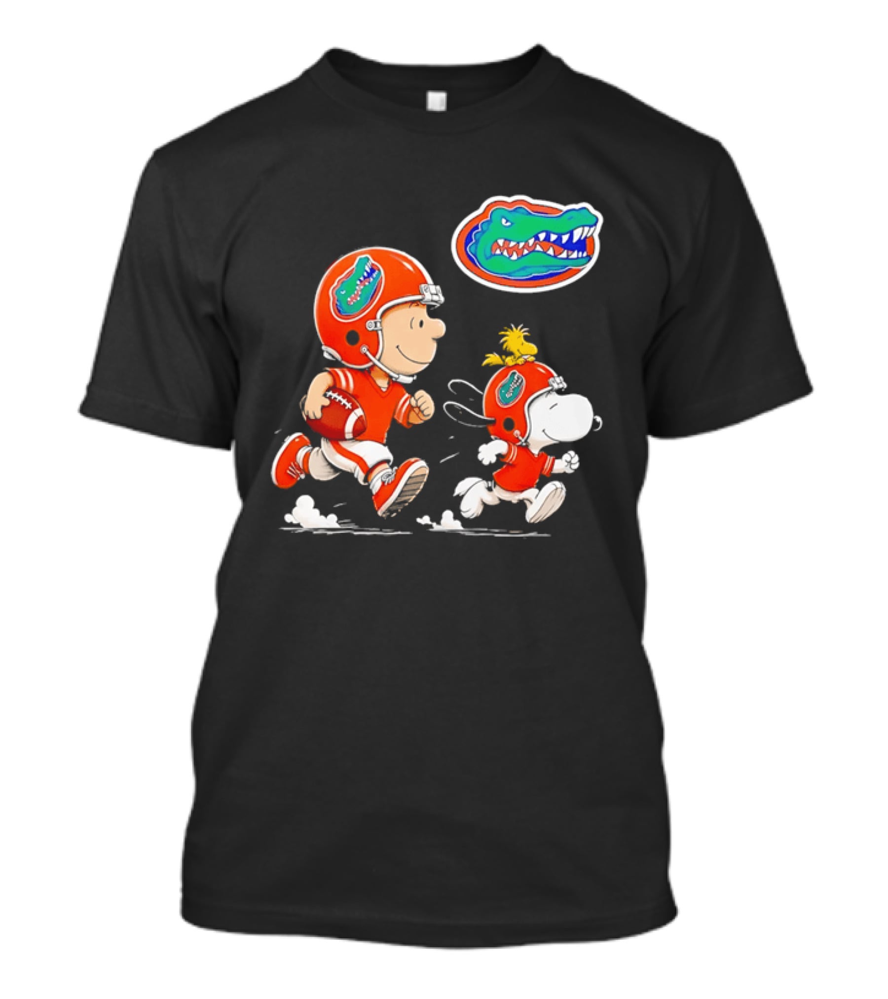 Charlie Brown Snoopy Florida Gators Football Running Kids T-Shirt