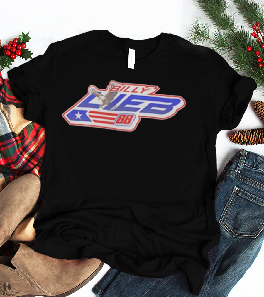 Billy Lieb No 88 Racing Driver American Eagle And Flag T-Shirt