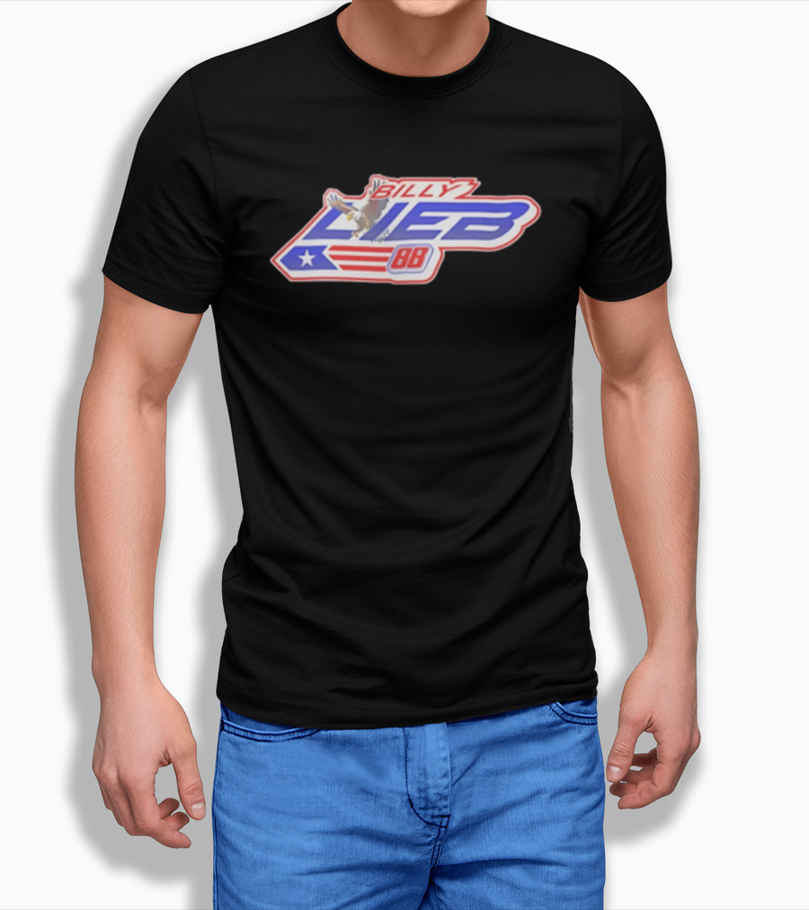 Billy Lieb No 88 Racing Driver American Eagle And Flag T-Shirt
