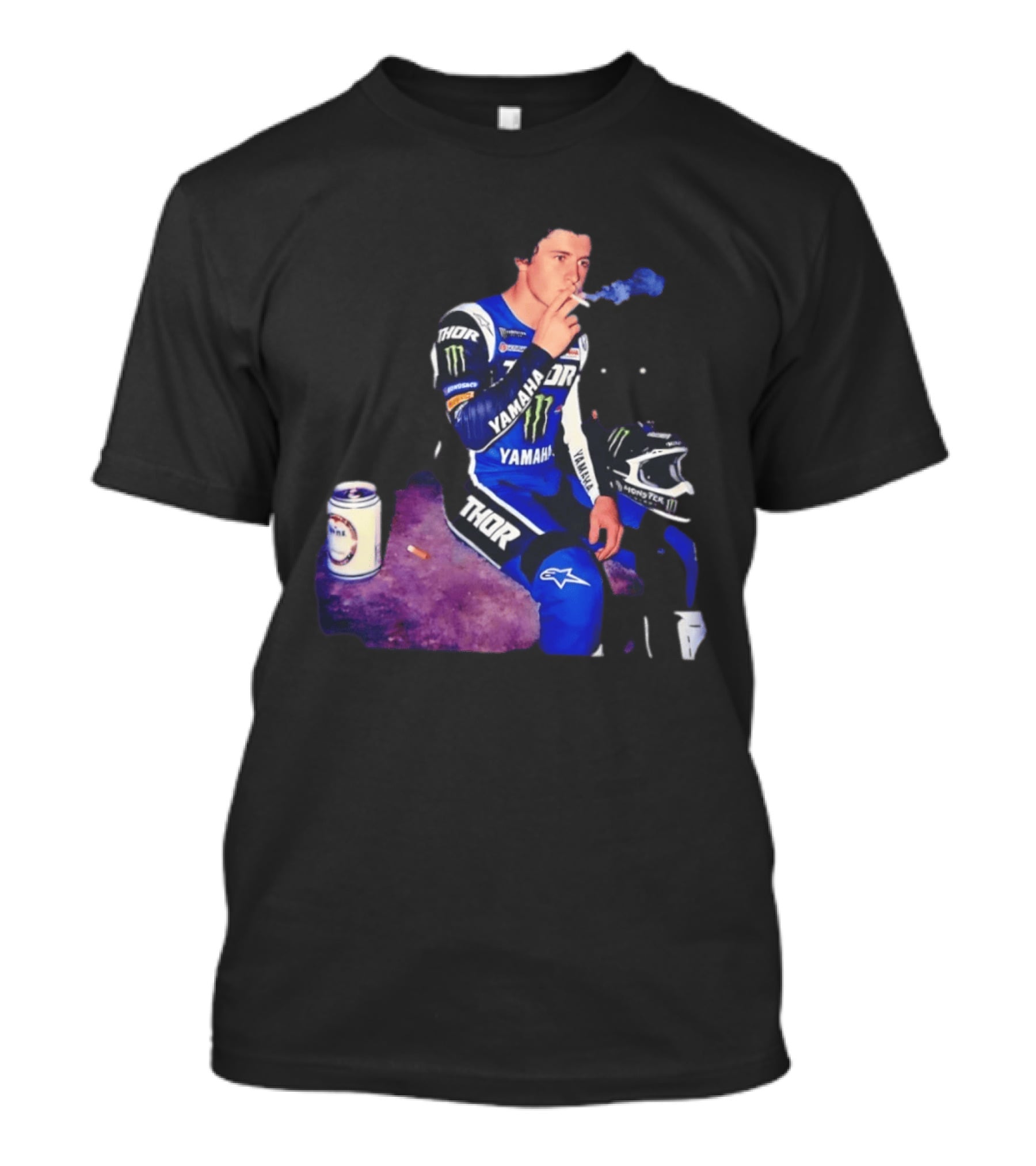 Haiden Deegan Yamaha Thor Monster Energy Smoking Image T-Shirt