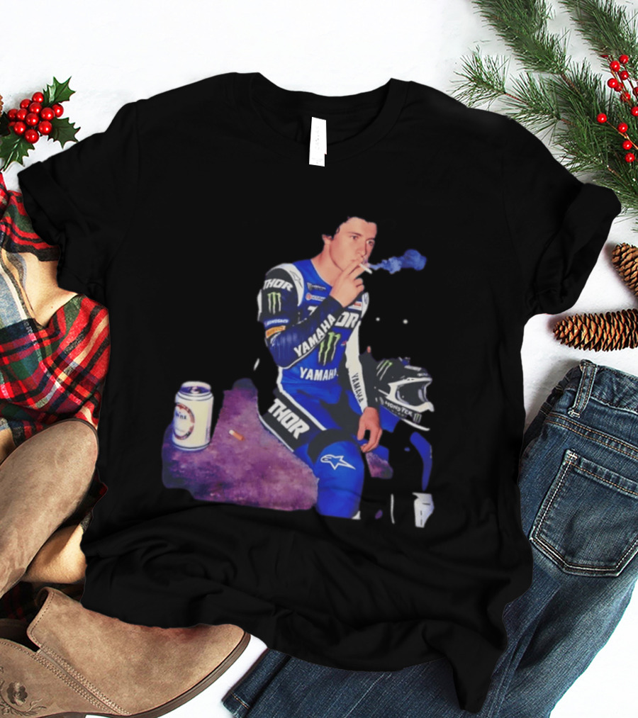 Haiden Deegan Yamaha Thor Monster Energy Smoking Image T-Shirt