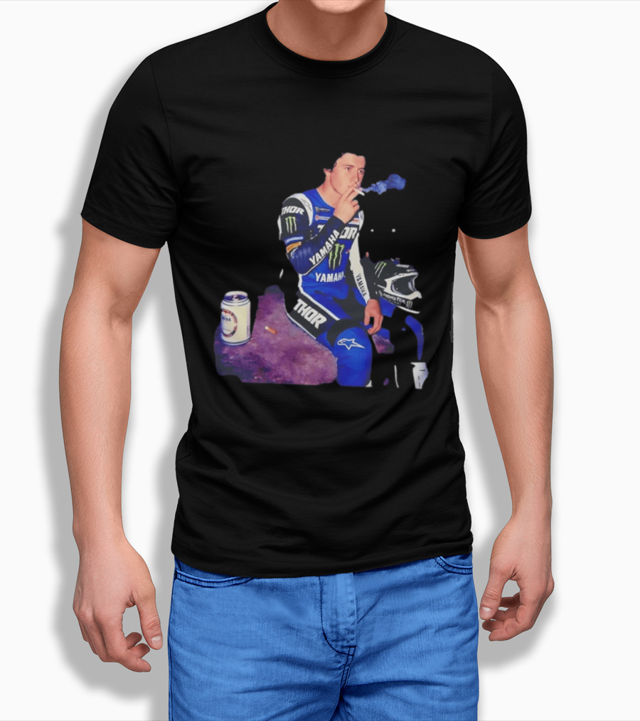 Haiden Deegan Yamaha Thor Monster Energy Smoking Image T-Shirt