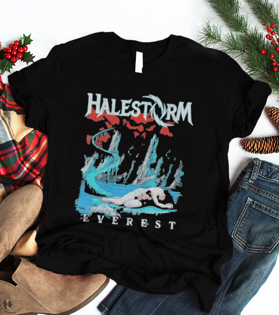 Halestorm Everest Distressed Surreal Mountain Landscape T-Shirt