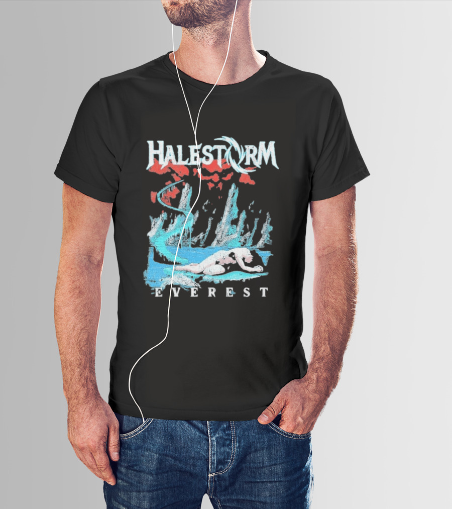Halestorm Everest Distressed Surreal Mountain Landscape T-Shirt