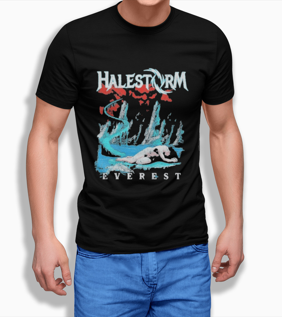 Halestorm Everest Distressed Surreal Mountain Landscape T-Shirt
