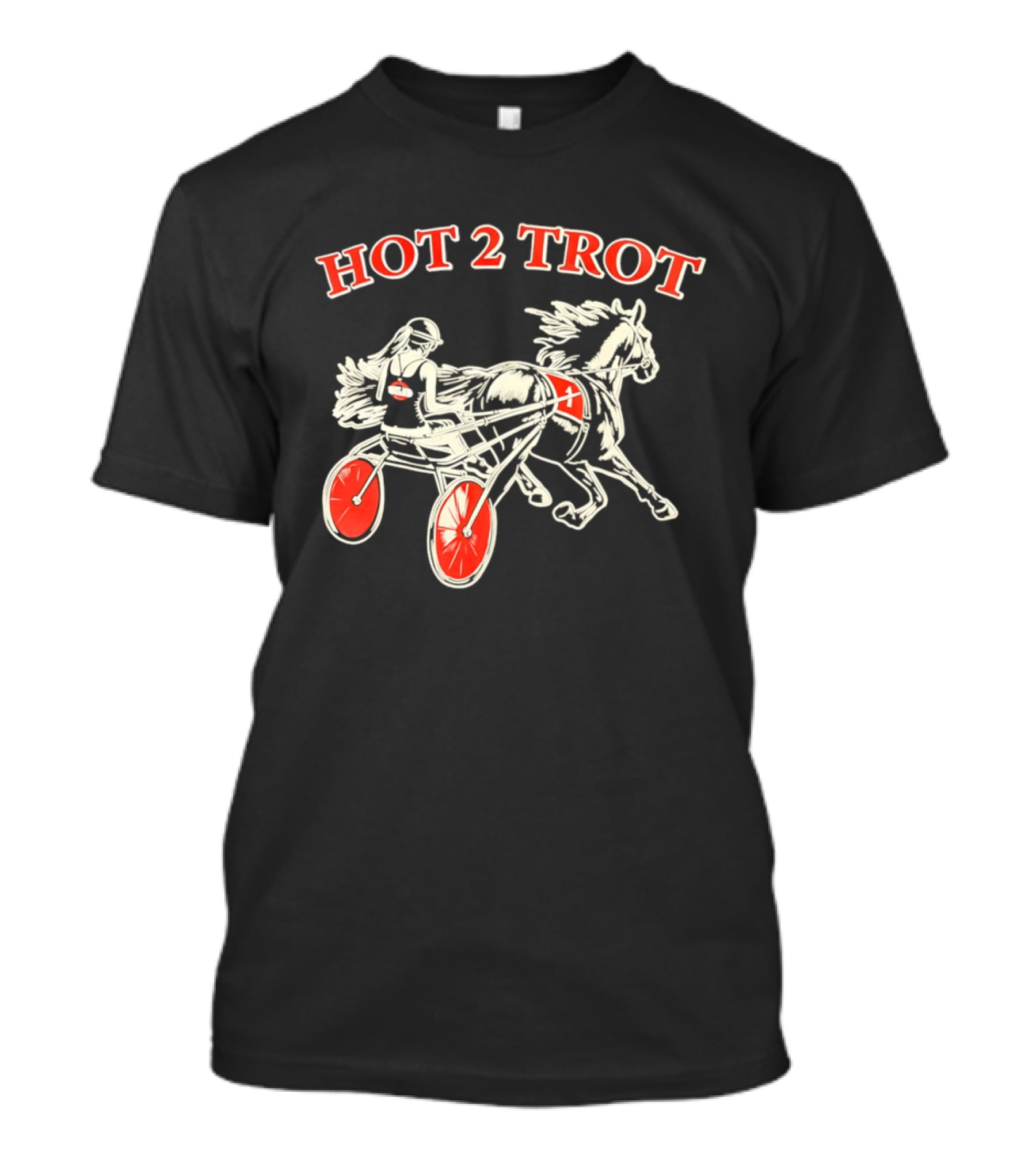 Hot 2 Trot Harness Racing Driver And Horse T-Shirt