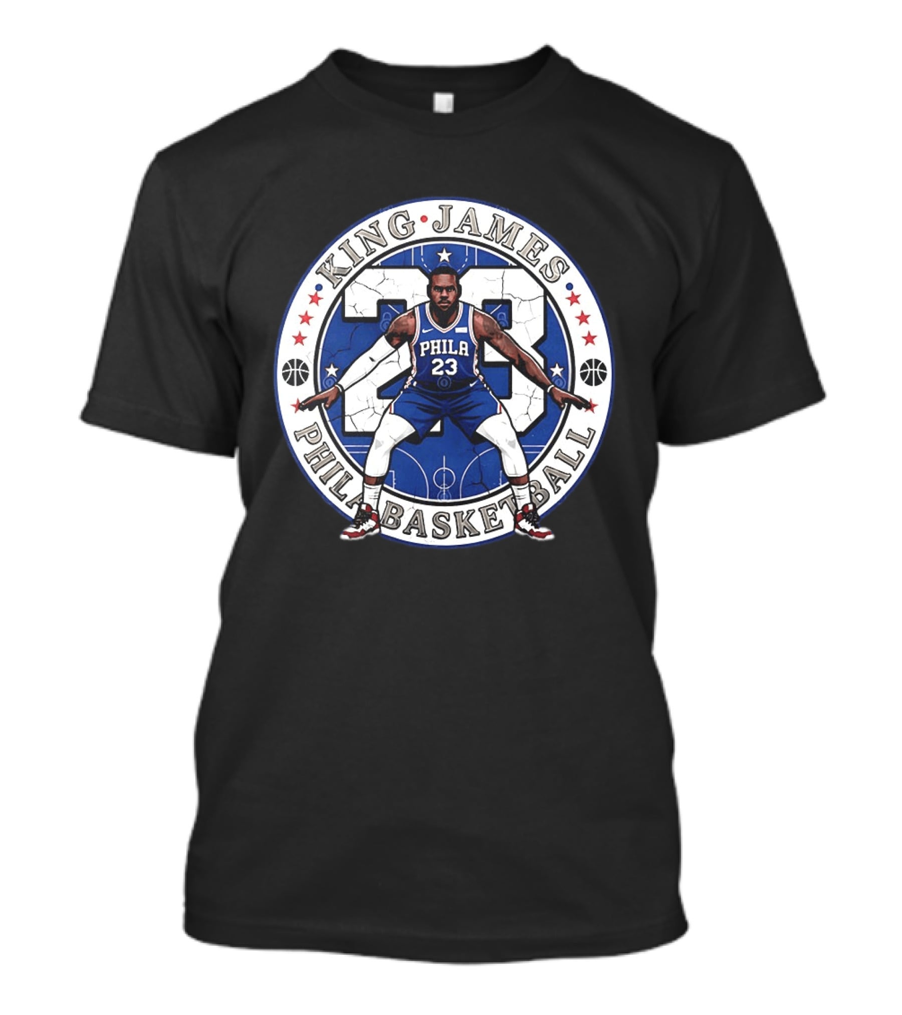 King James 23 Phila Basketball Philadelphia 76ers LeBron James T-Shirt
