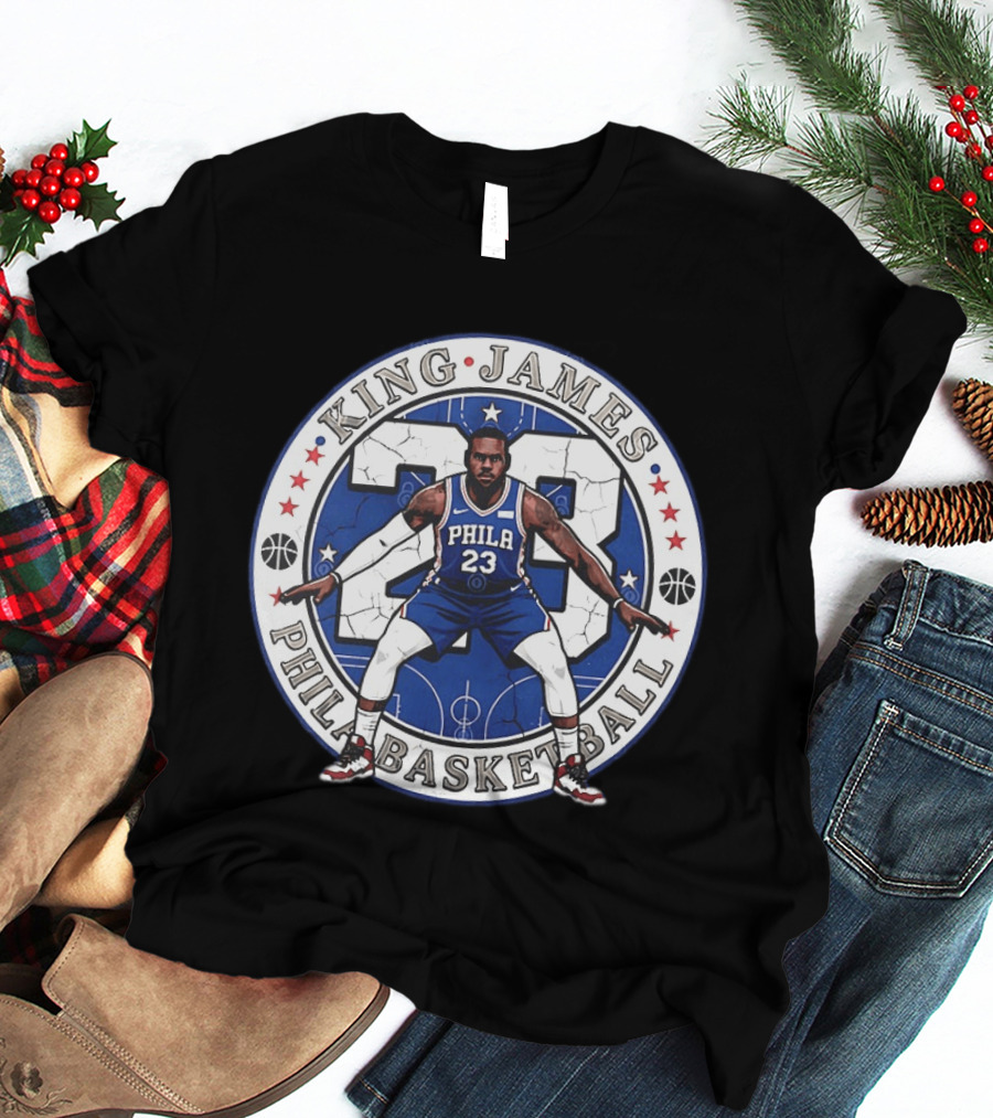 King James 23 Phila Basketball Philadelphia 76ers LeBron James T-Shirt