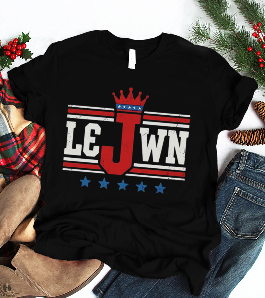 Philadelphia 76ers LeJWN NBA Crown Stars T-Shirt