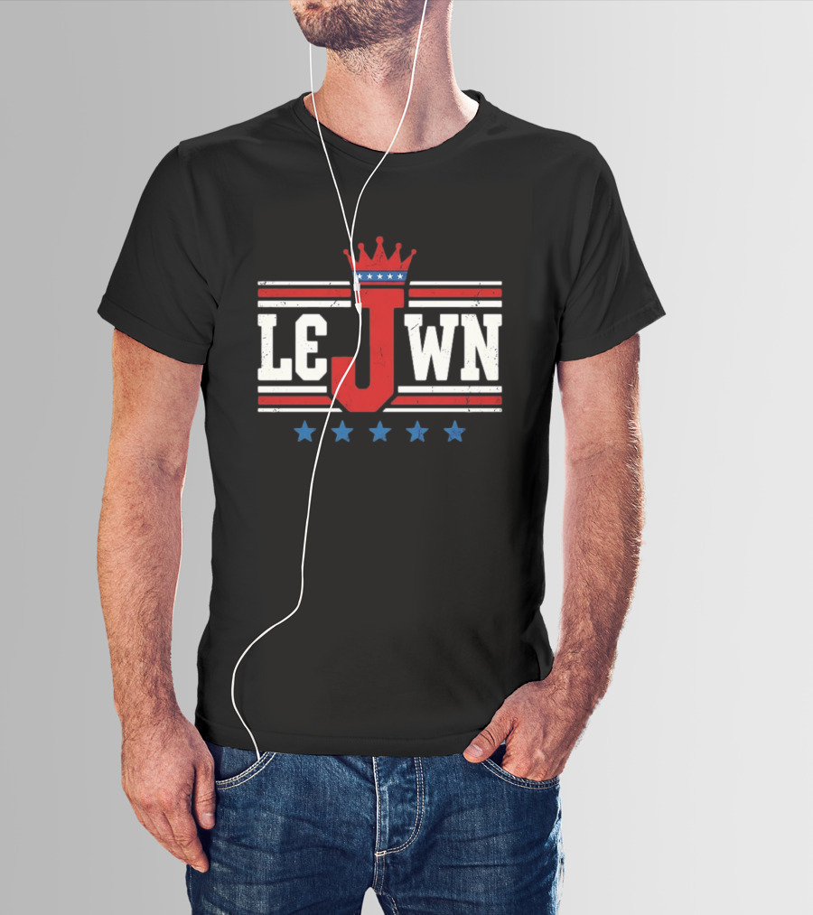 Philadelphia 76ers LeJWN NBA Crown Stars T-Shirt