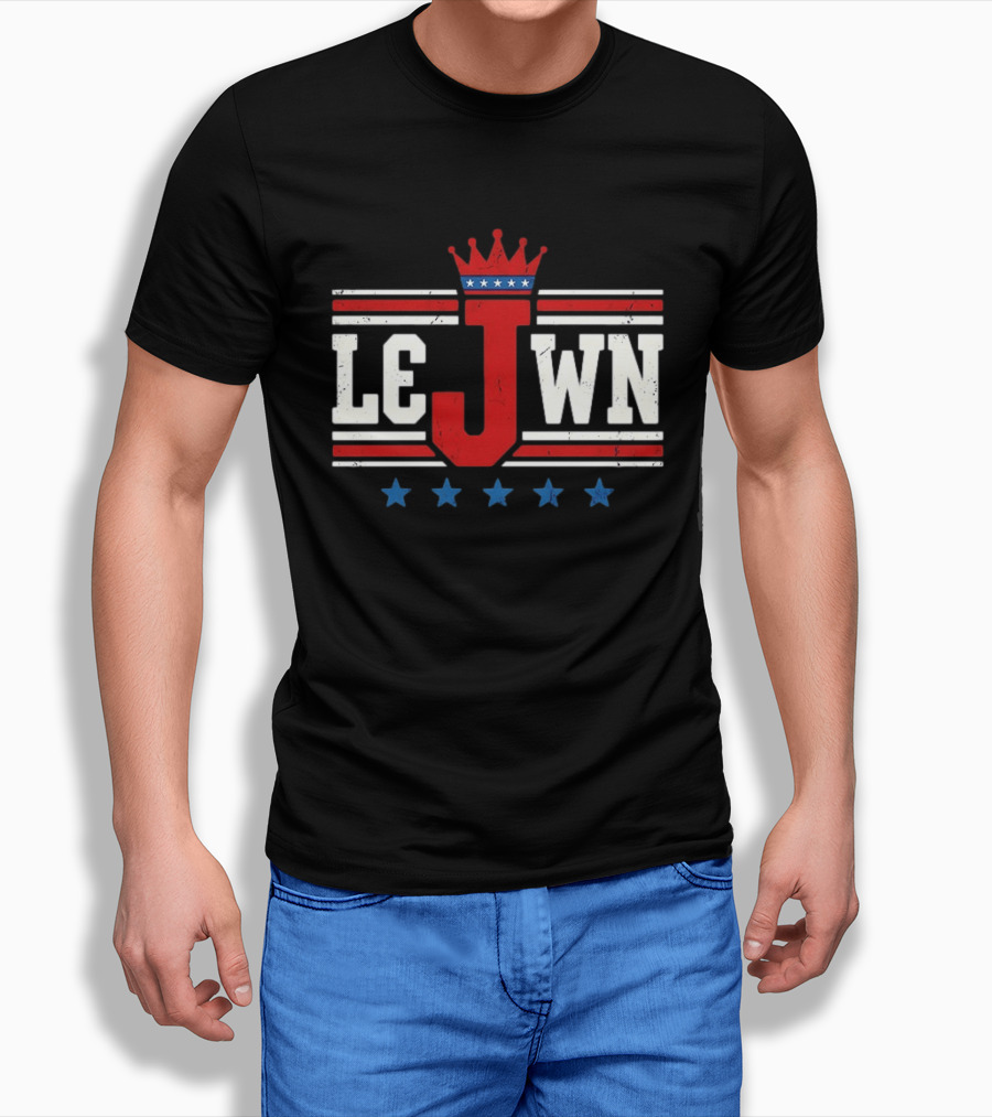 Philadelphia 76ers LeJWN NBA Crown Stars T-Shirt