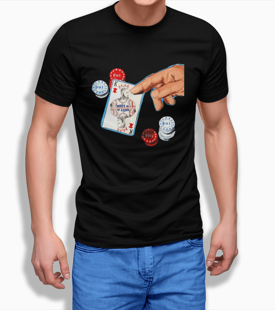 Philadelphia 76ers King Playing Card LeBron James The Last Hand T-Shirt