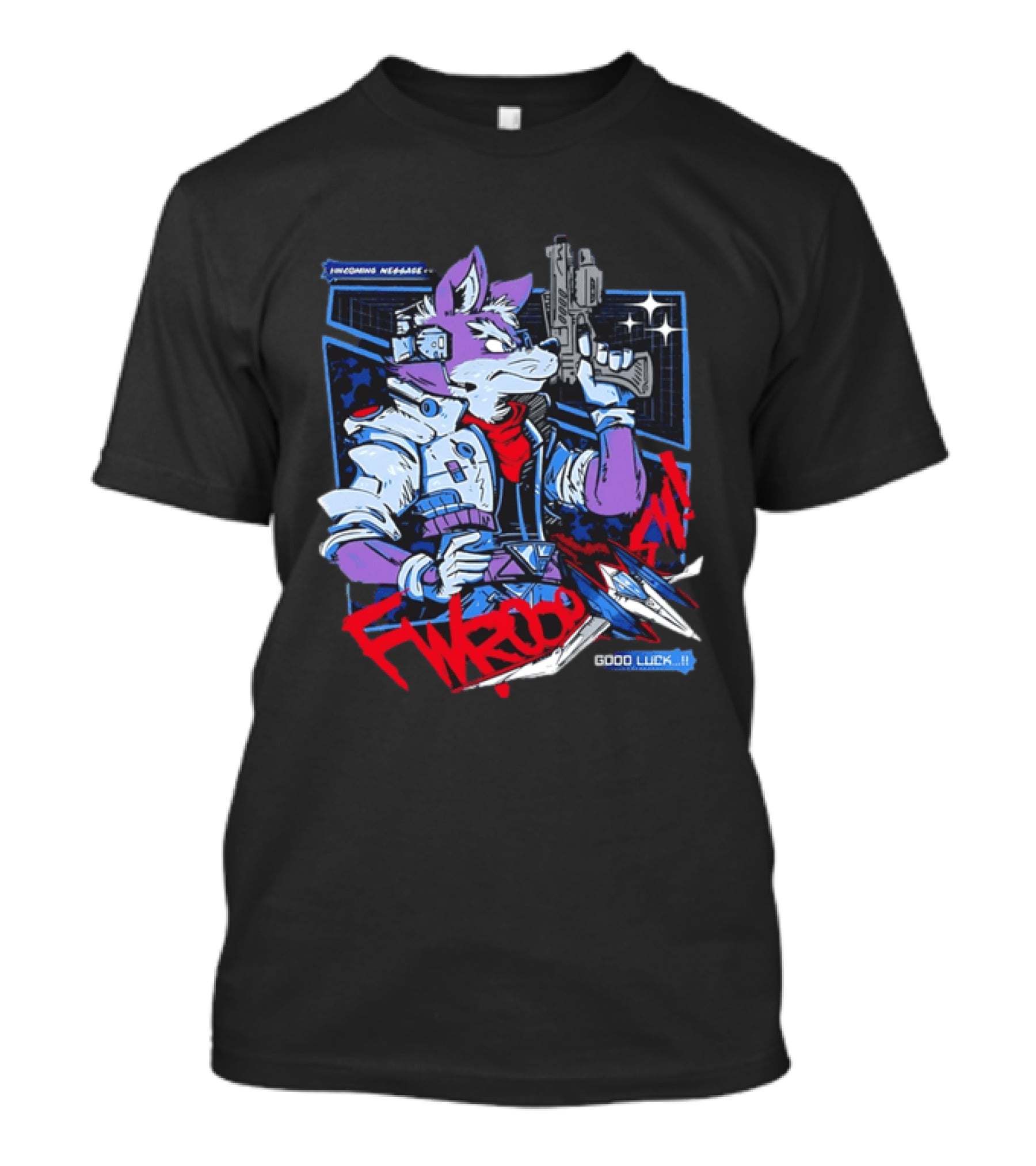 Incoming Message Fwooom Good Luck Star Fox Gaming T-Shirt