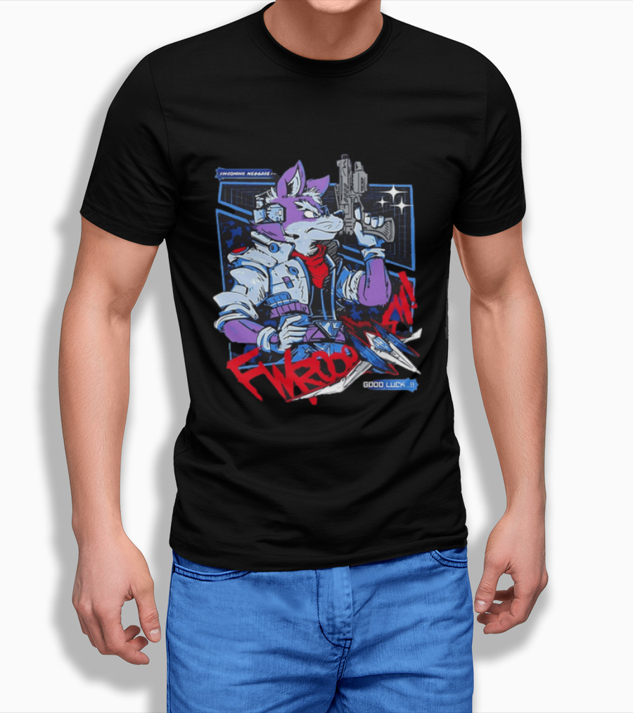 Incoming Message Fwooom Good Luck Star Fox Gaming T-Shirt