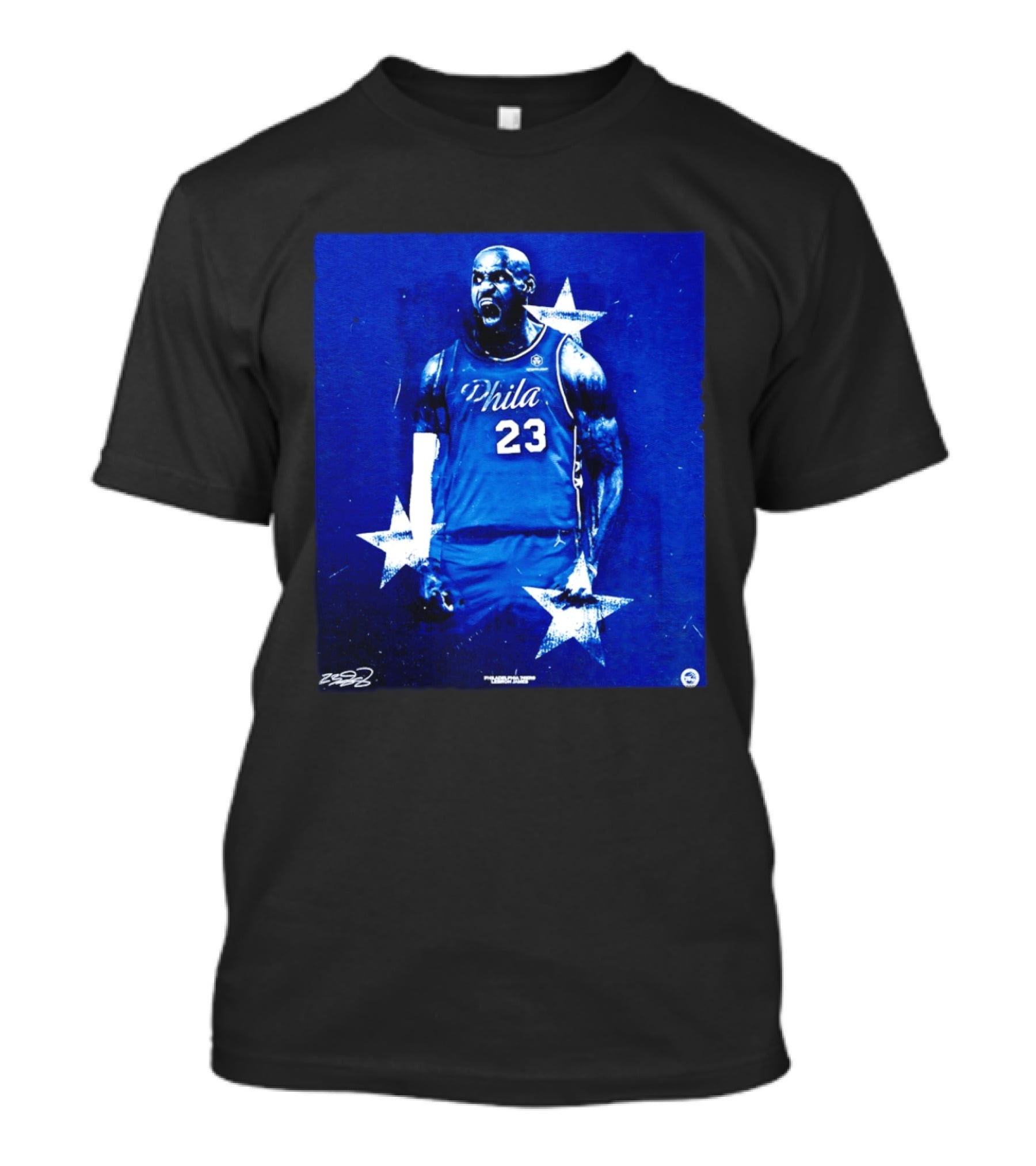 LeBron James Philadelphia 76ers Philly 23 Blue Stars T-Shirt