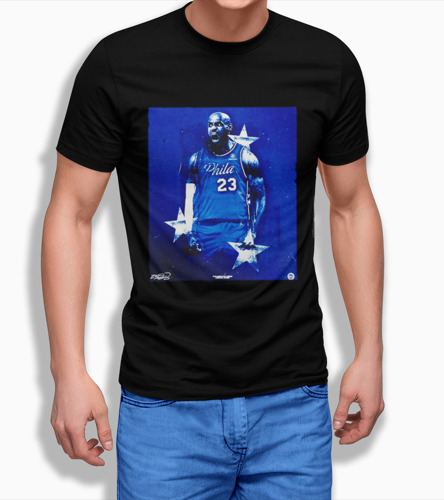 LeBron James Philadelphia 76ers Philly 23 Blue Stars T-Shirt