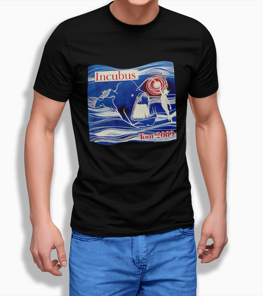 Incubus Tour 2009 Anglerfish Mermaid T-Shirt