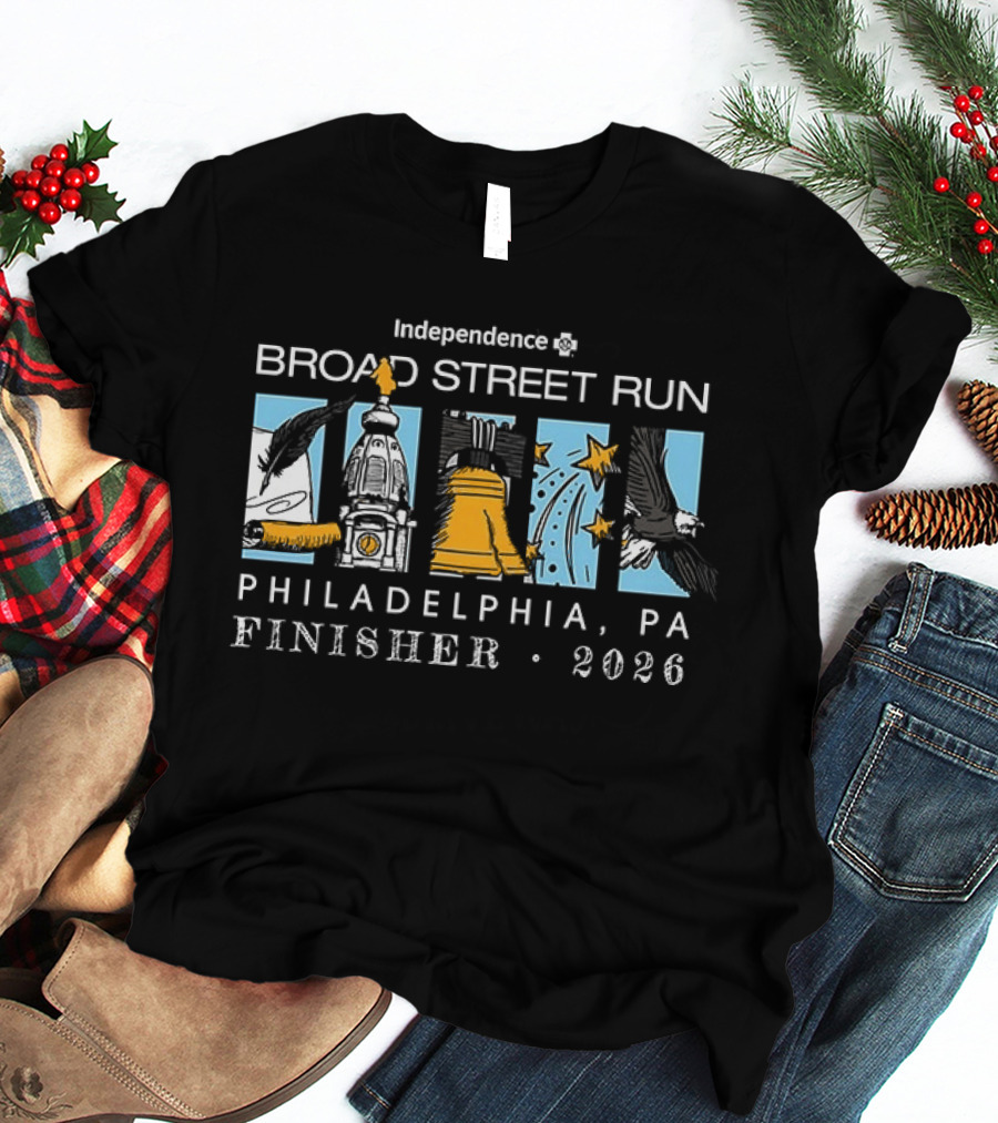 Independence Broad Street Run Philadelphia PA Finisher 2026 T-Shirt