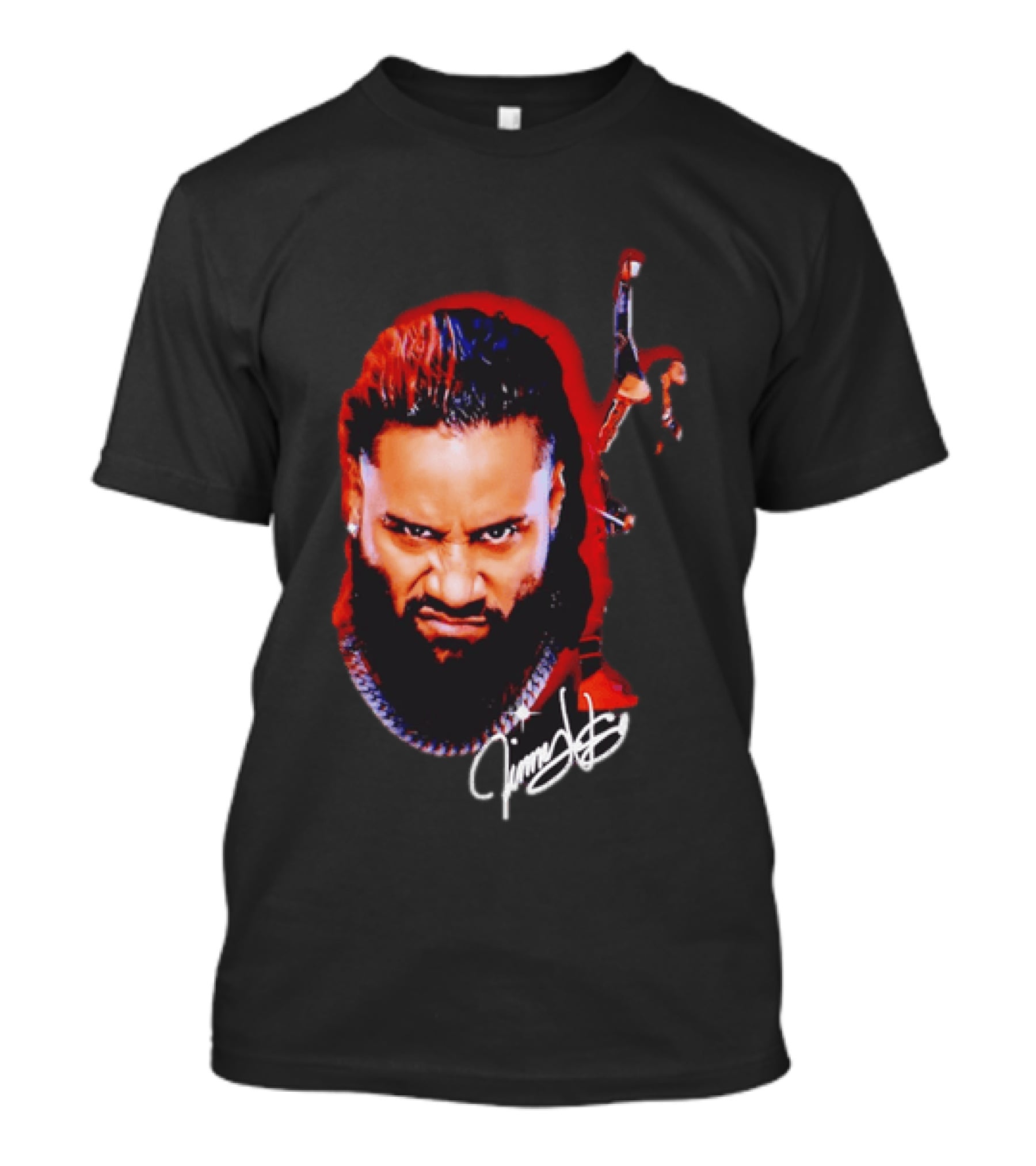 Jimmy Uso Autograph Pointing Sky WWE T-Shirt