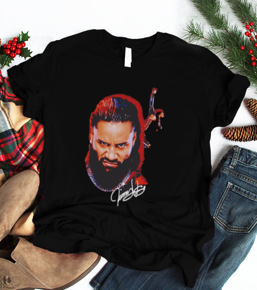 Jimmy Uso Autograph Pointing Sky WWE T-Shirt