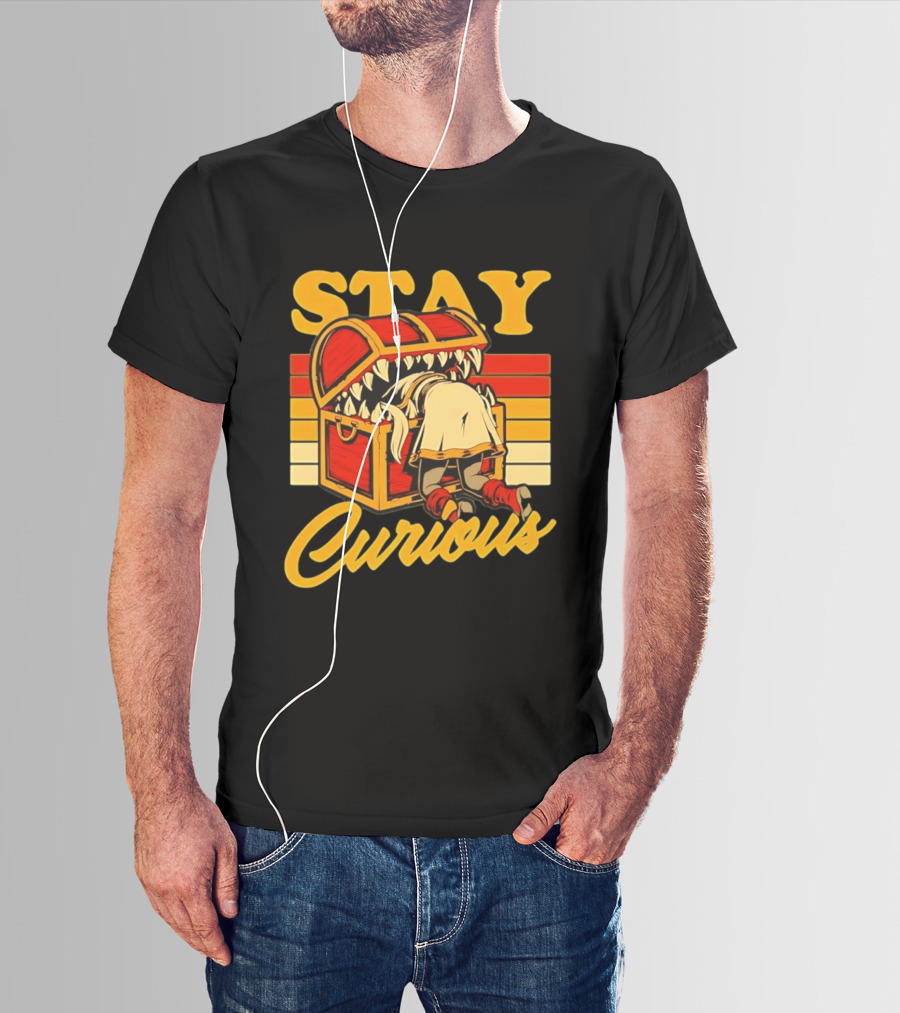 Stay Curious Mimic Dungeons And Dragons Role Playing Game T-Shirt
