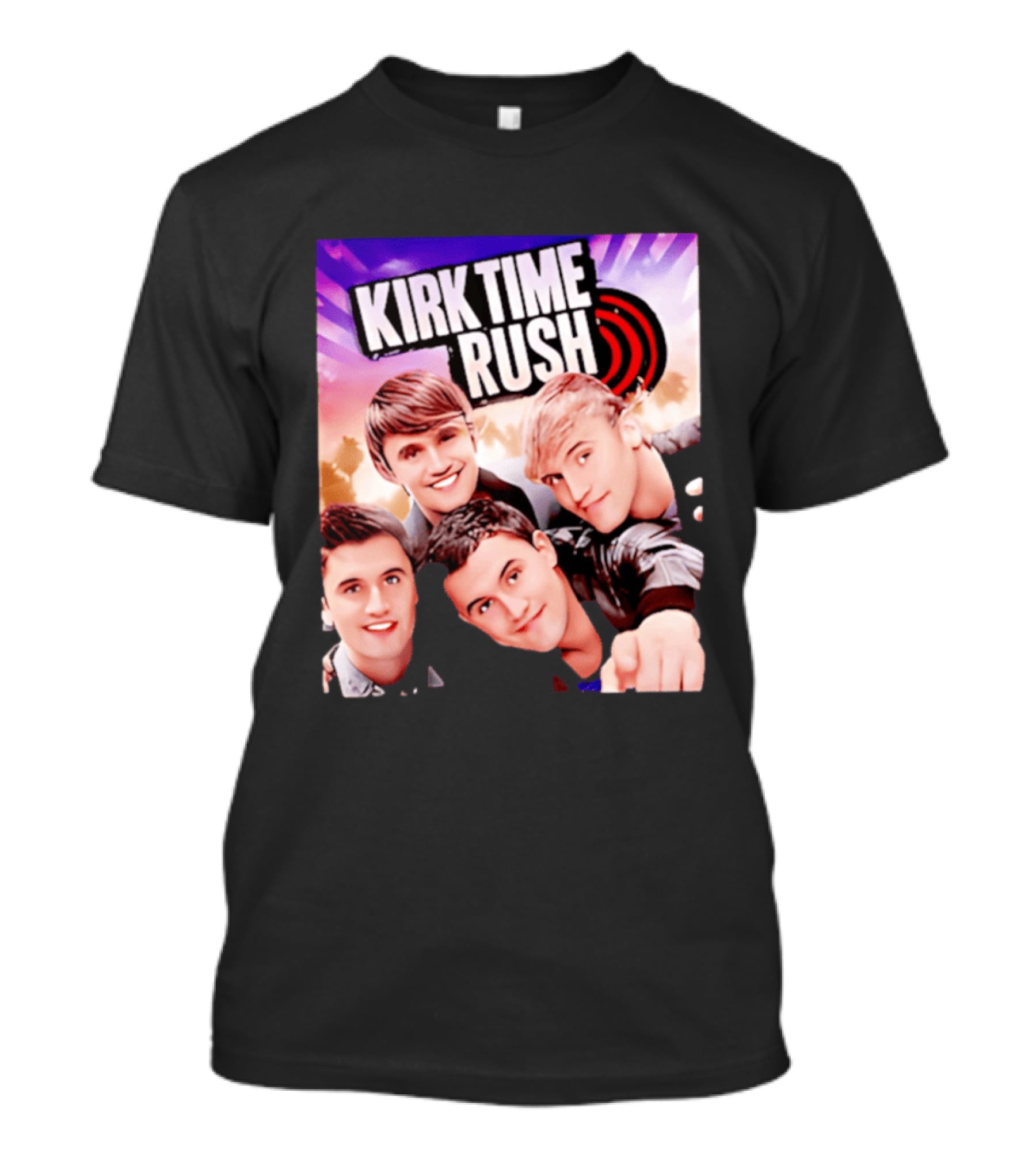 Kirk Time Rush Band Members With Palm Trees T-Shirt
