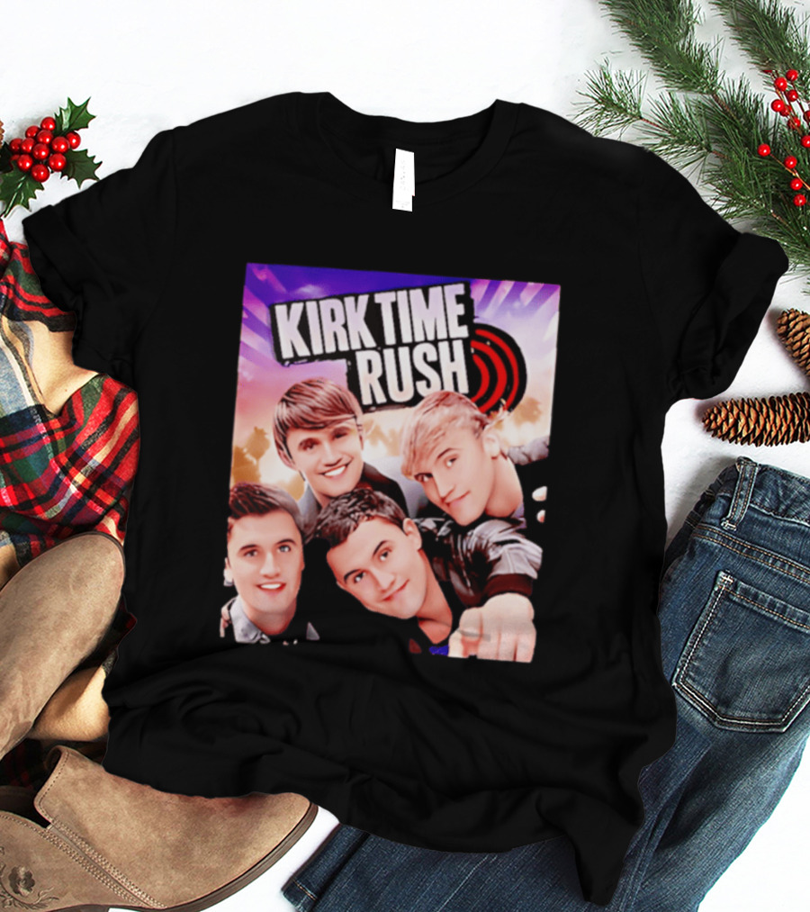 Kirk Time Rush Band Members With Palm Trees T-Shirt