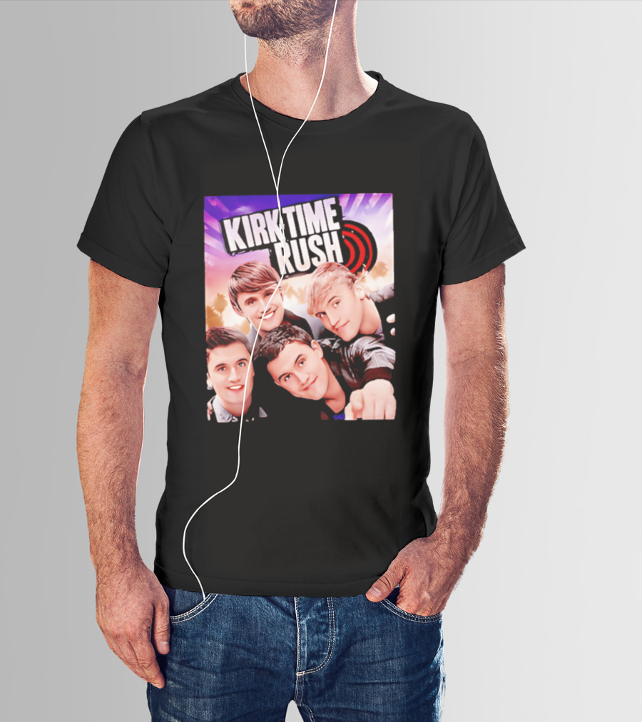 Kirk Time Rush Band Members With Palm Trees T-Shirt