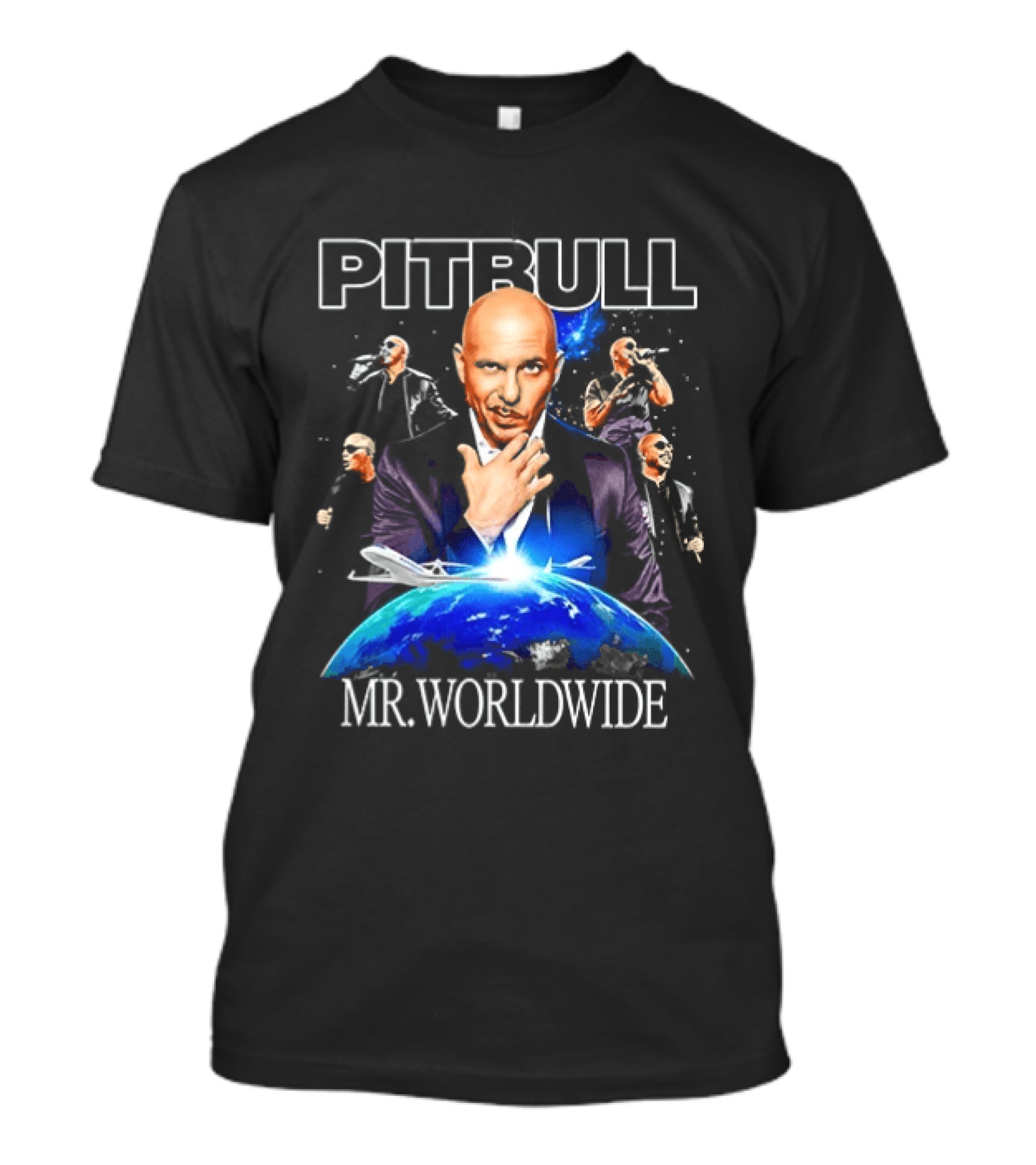 PITBULL Mr Worldwide Armando Christian Pérez Collage T-Shirt