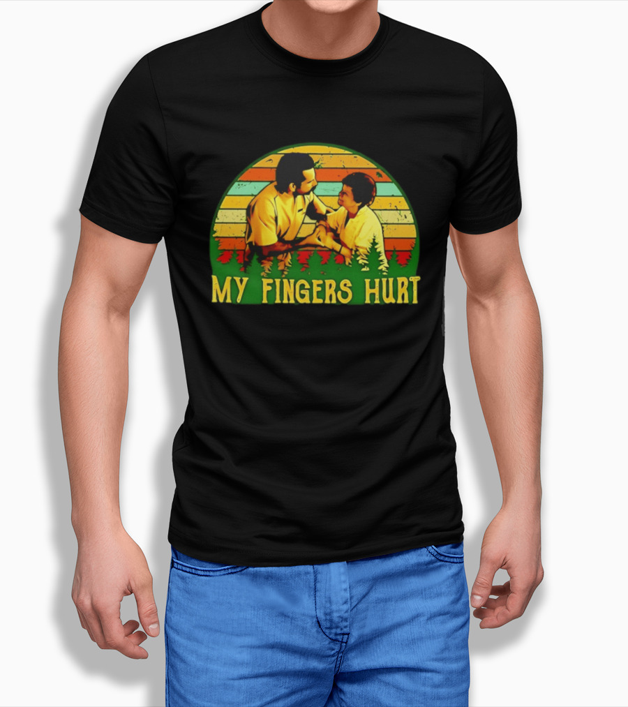 Happy Gilmore My Fingers Hurt Scene Vintage Style Adam Sandler T-Shirt