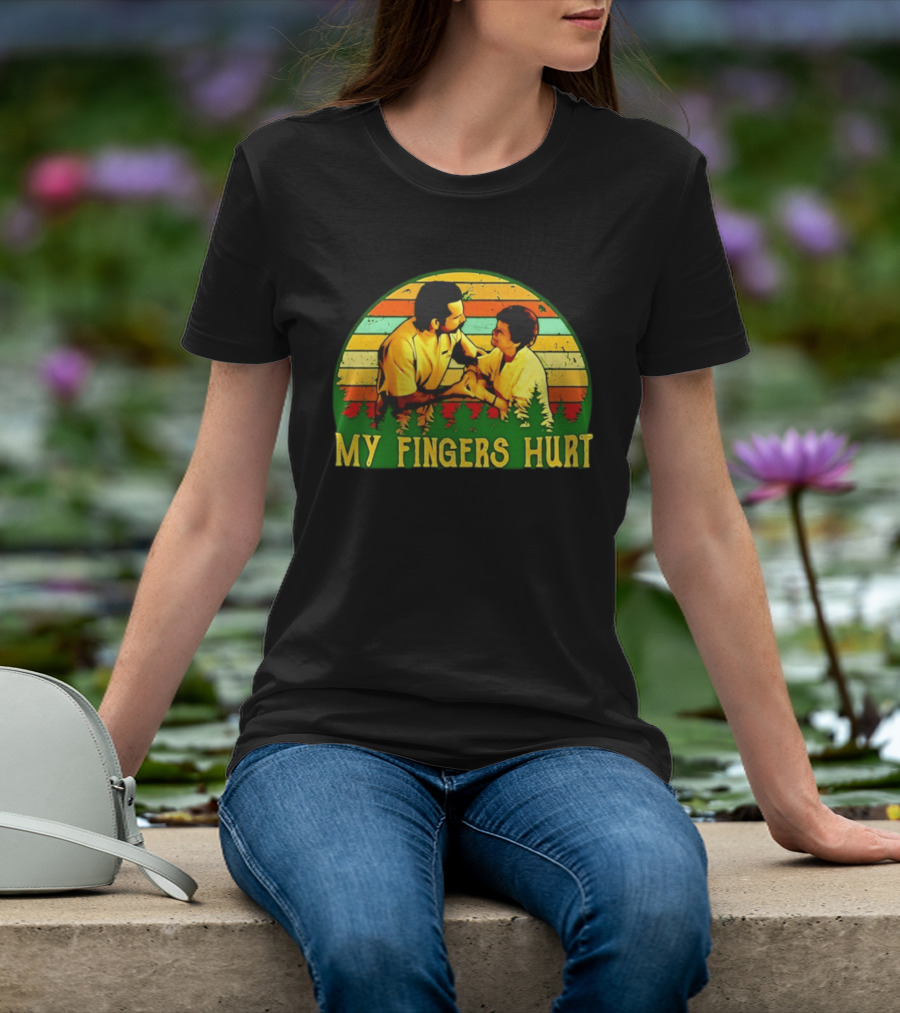 Happy Gilmore My Fingers Hurt Scene Vintage Style Adam Sandler T-Shirt