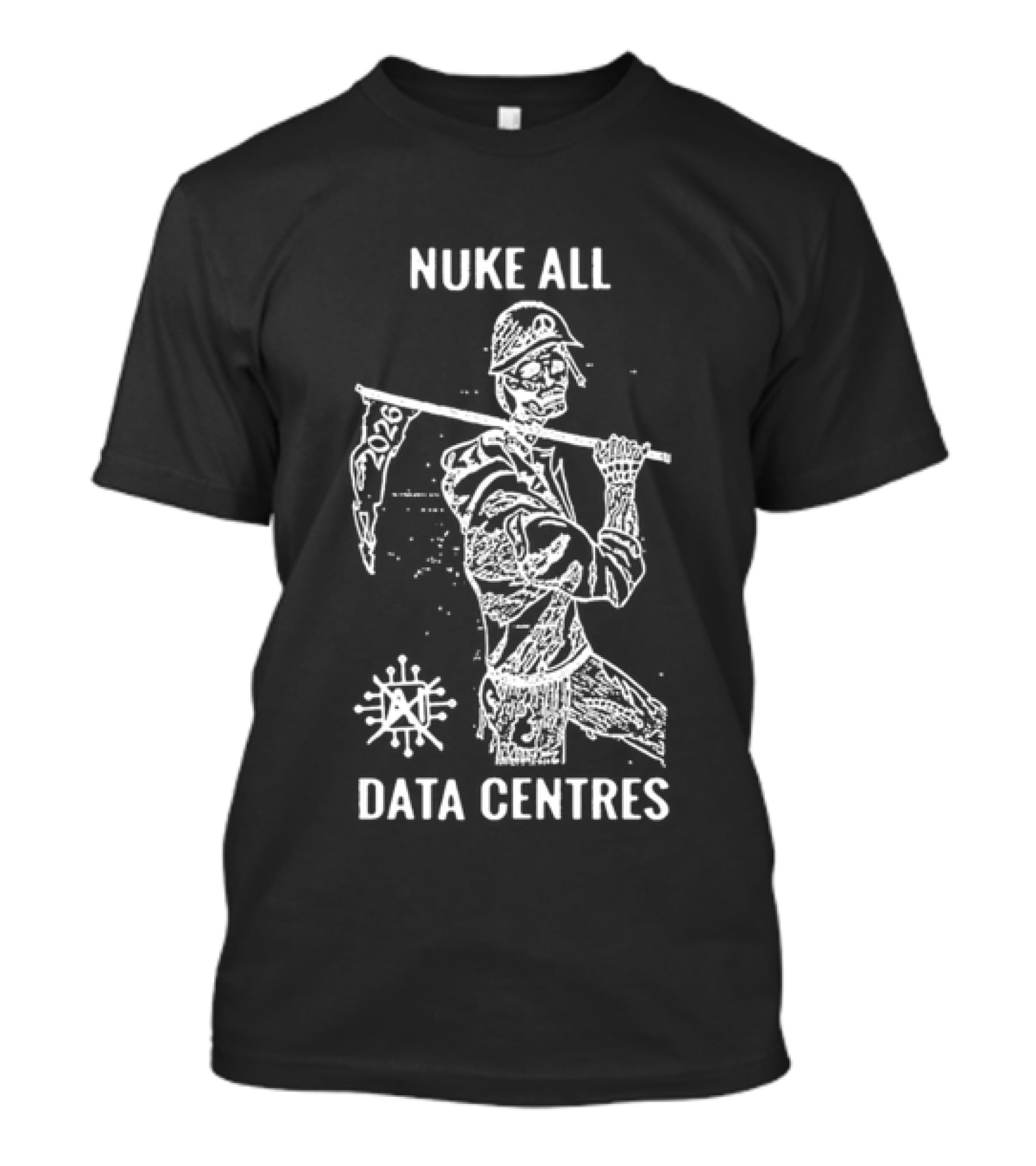 Nuke All Data Centres 2026 AI Skull Soldier Nuclear T-Shirt