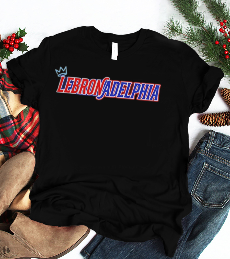 LeBron James Philadelphia 76ers LeBronadelphia King Concept 2026 T-Shirt