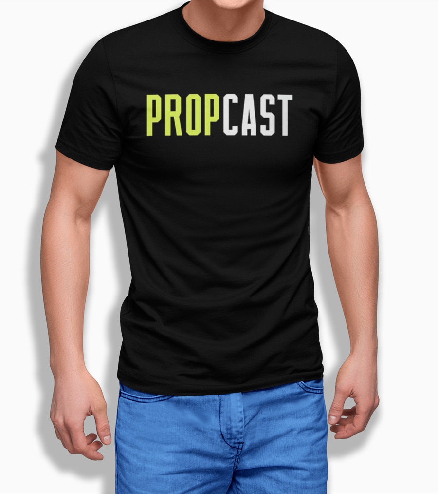 Propcast Podcast Merchandise Yellow And White T-Shirt