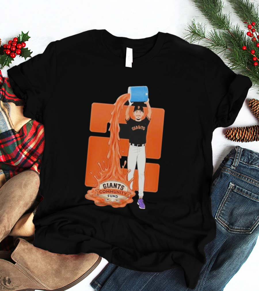 San Francisco Giants Community Fund Player Orange Bucket Splash T-Shirt