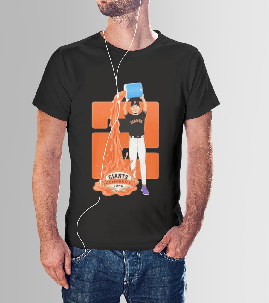 San Francisco Giants Community Fund Player Orange Bucket Splash T-Shirt