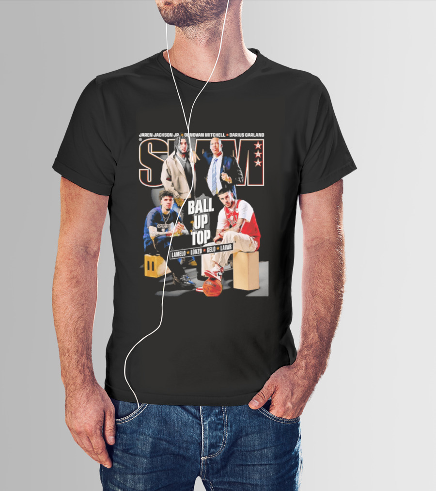 Slam Magazine Ball Up Top LaMelo Lonzo Gelo LaVar Chicago Bulls Legends T-Shirt