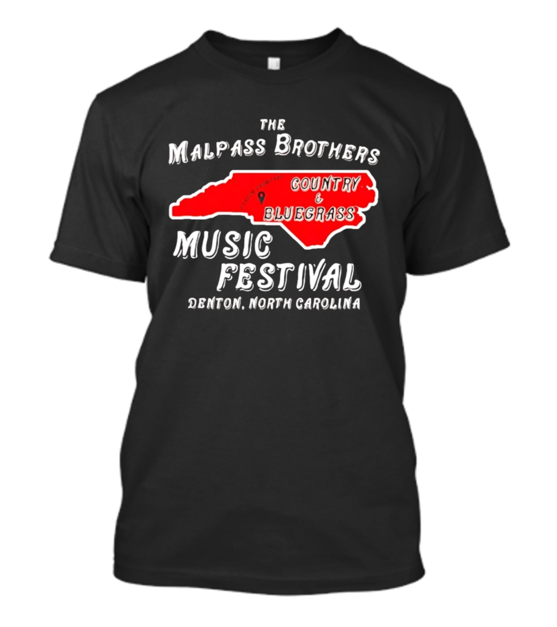 The Malpass Brothers Country Bluegrass Music Festival Denton North Carolina T-Shirt