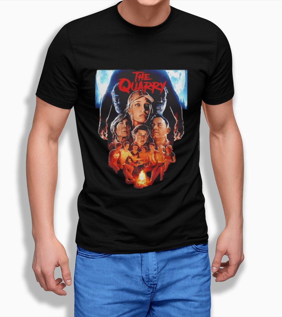 The Quarry Movie Cast Campfire Scene With Moonlit T-Shirt