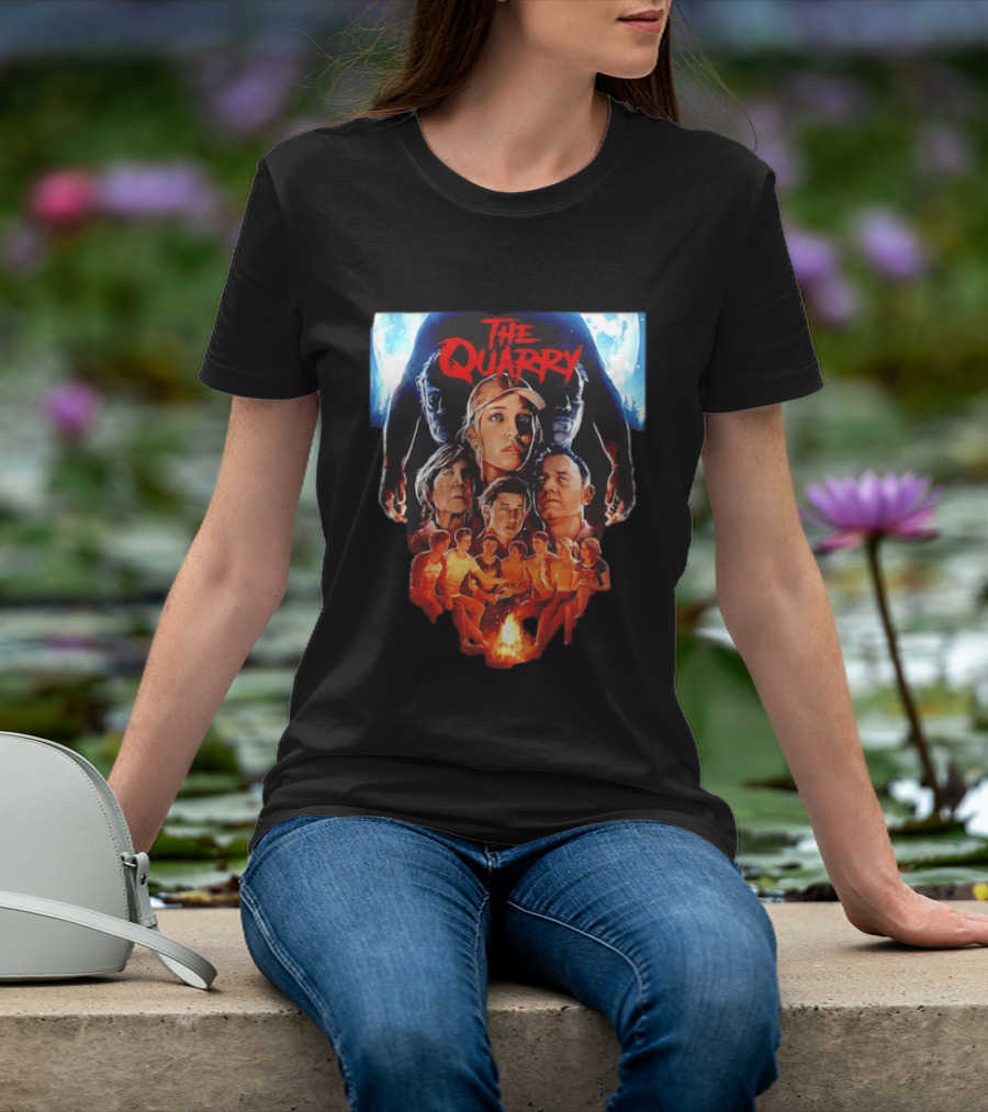 The Quarry Movie Cast Campfire Scene With Moonlit T-Shirt