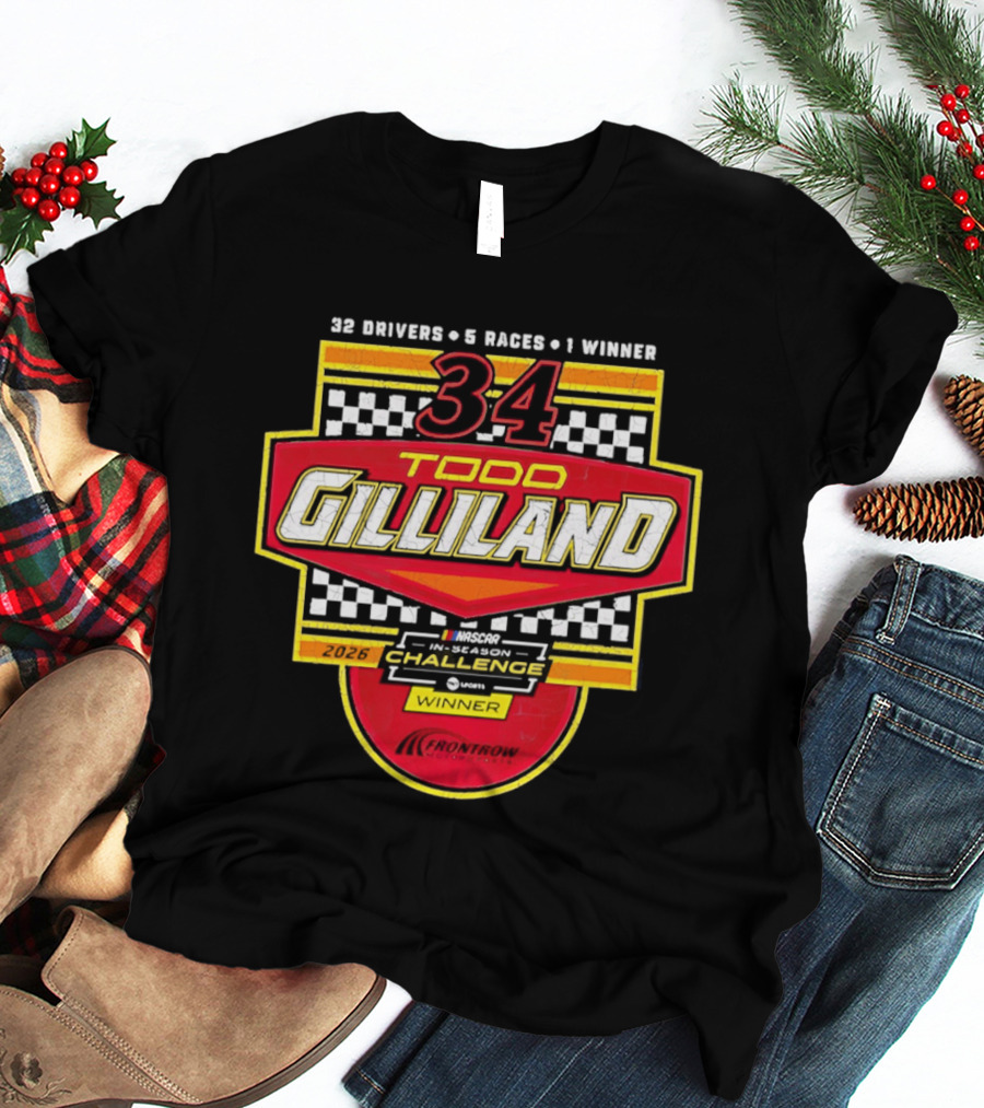 Todd Gilliland 34 Drivers Races Winner 2026 Challenge T-Shirt