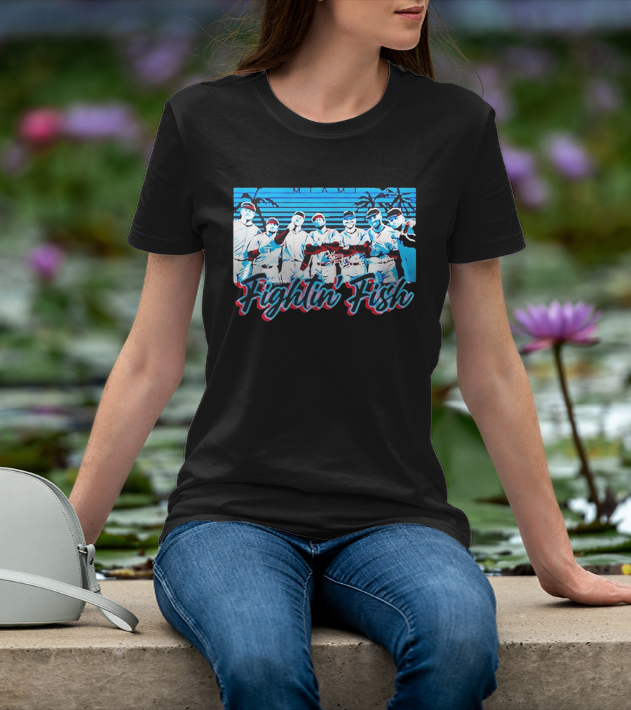 Fightin Fish Miami Marlins Team Lineup T-Shirt